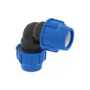 Codo de 90° y 1/2" de compresión para tubería de polietileno (HDPE / PEAD)