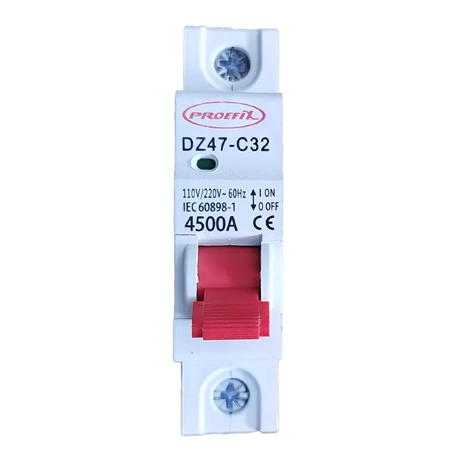 Breaker termomagnético de 32 A, 1 polo, Proefix