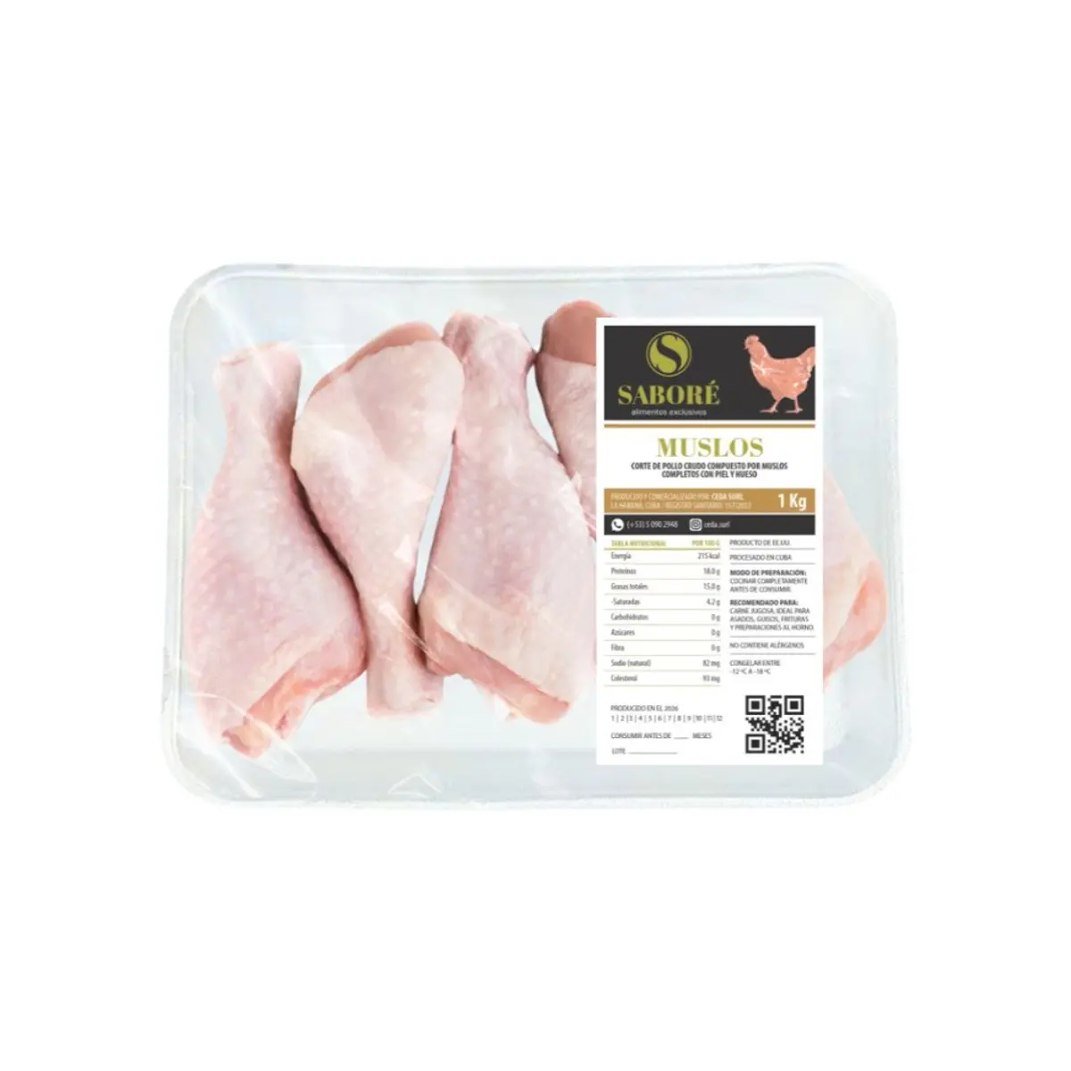 Muslo de pollo, 1kg, Saboré