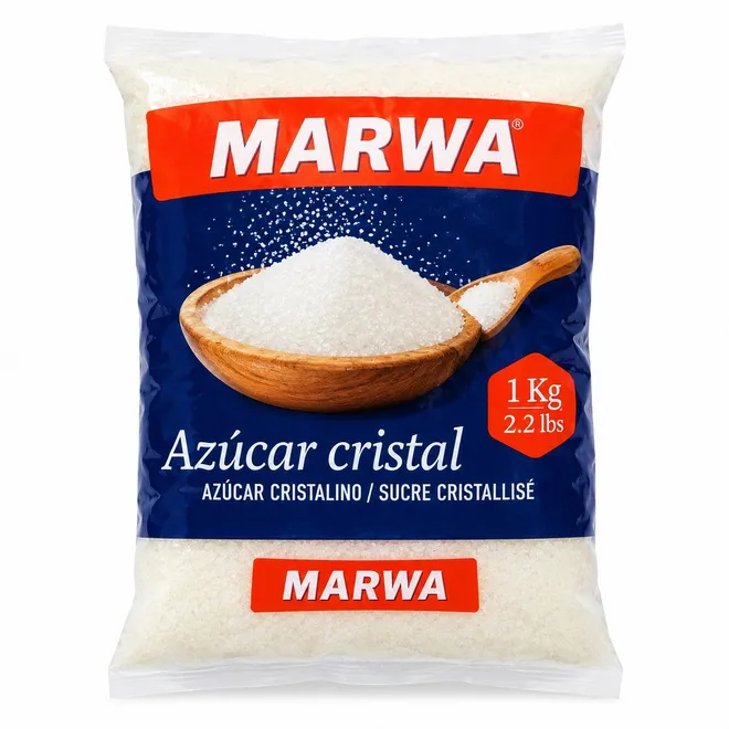 Azúcar  blanca cristal, 1 kg, Marwa