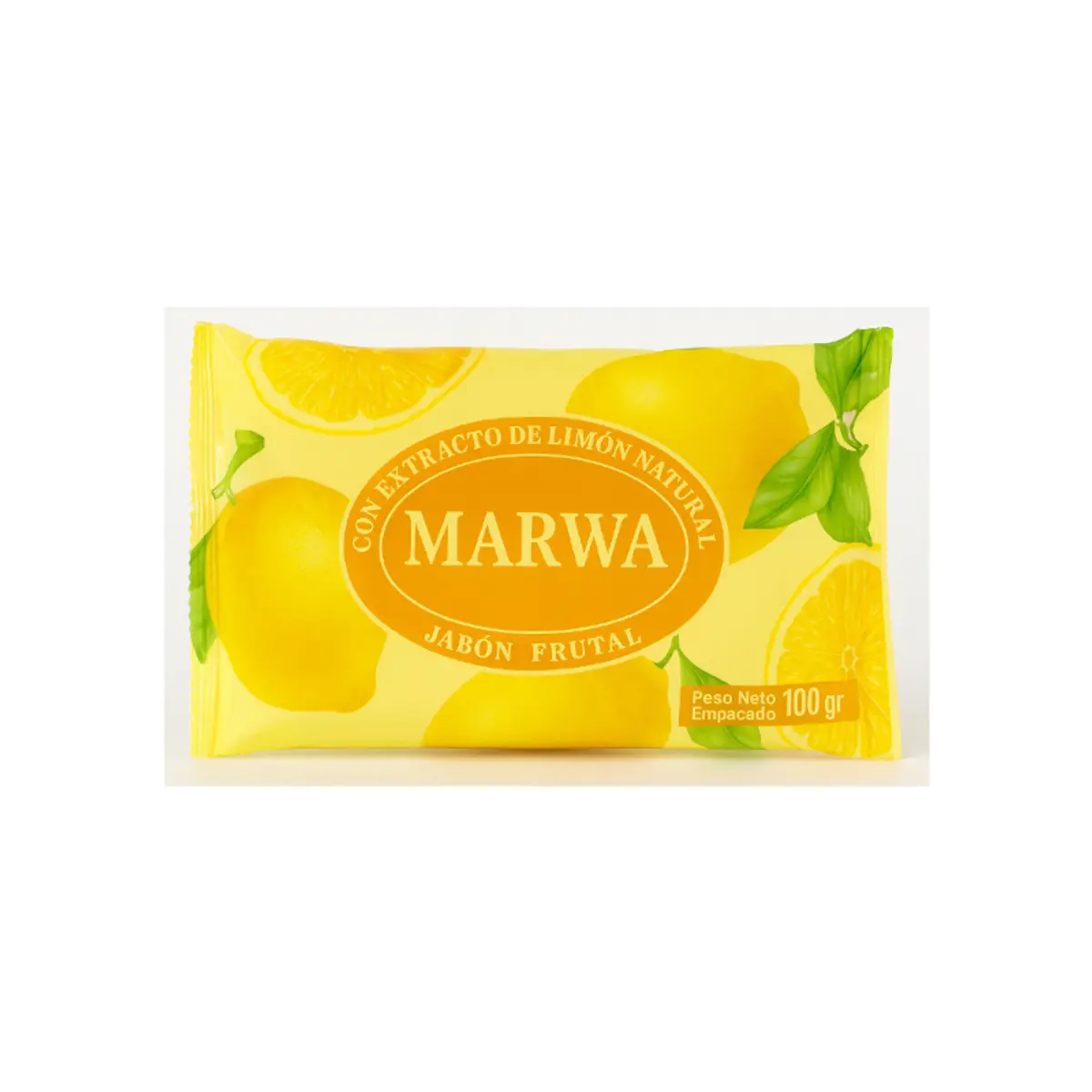 Jabón frutal con extracto de limón natural, 100 g, Marwa