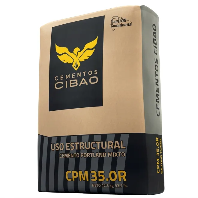 Cemento gris, 42.5 kg, CIBAO