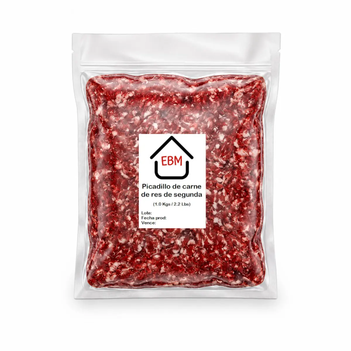 Picadillo de carne de res de segunda, 1.0 kg, EBM