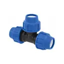 Tee de 3/4" de compresión para tubería de polietileno (HDPE / PEAD)