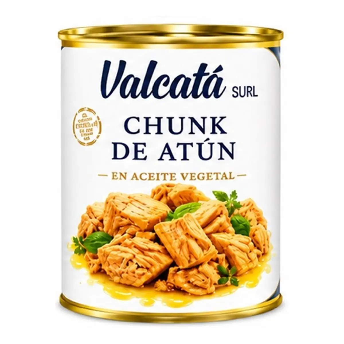 Trozo de atún en aceite vegetal, 400 g, Valcatá
