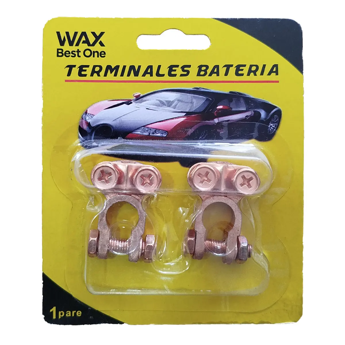 Juego de bornes de bronce para batería, Wax