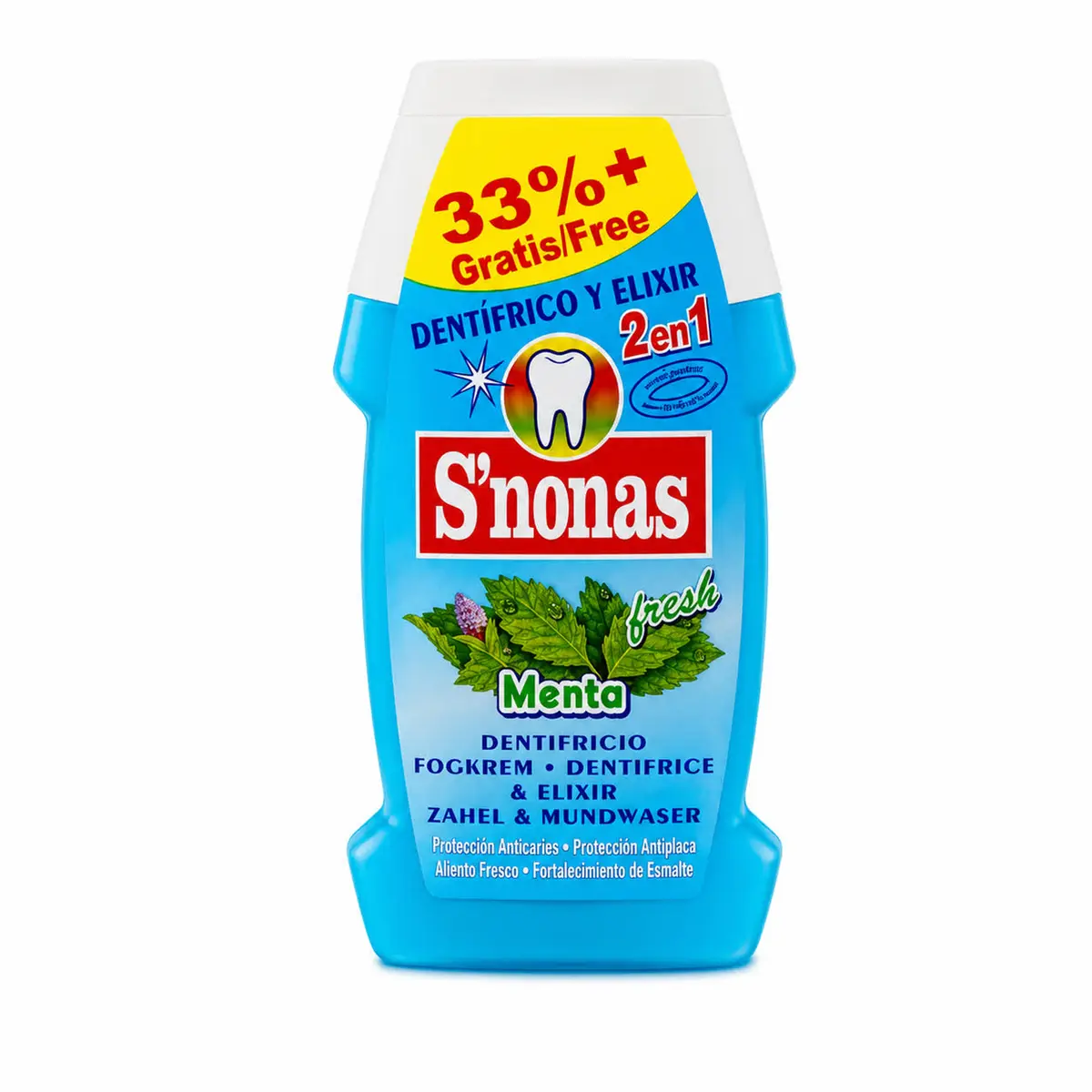 Pasta dental con menta, 100 ml, Snonas