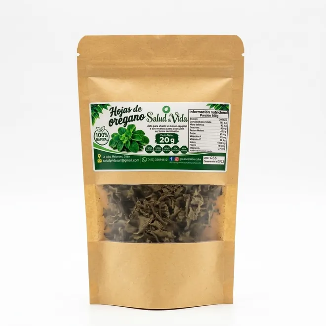 Hoja de orégano, 20 g, Salud y Vida