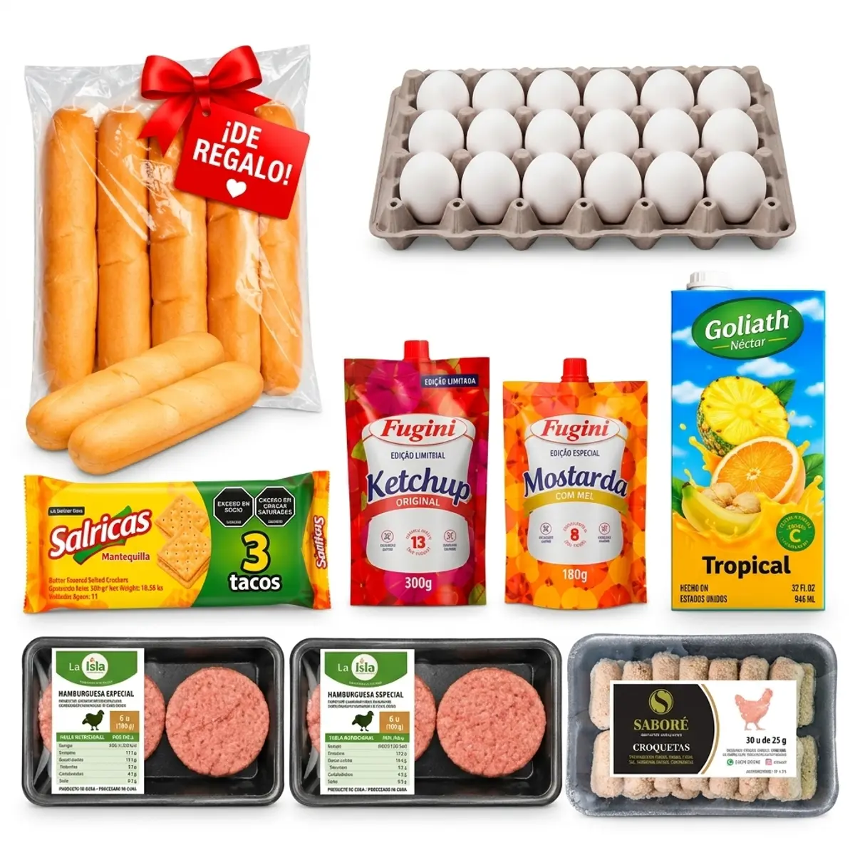 Combo familiar delicioso + bolsa de pan de regalo