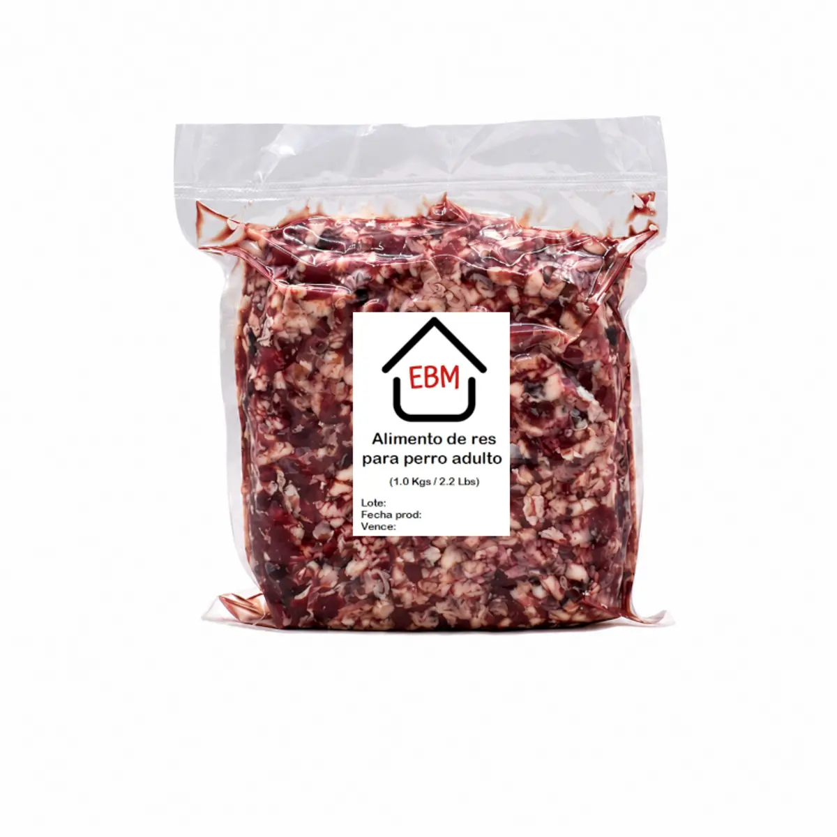 Alimento para perro adulto a base de res, 1 kg, EBM 