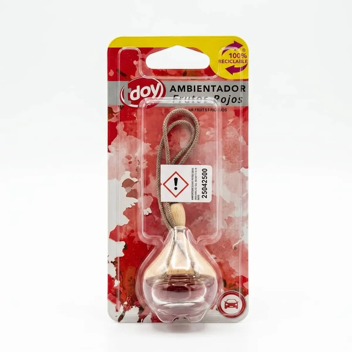 Ambientador para autos aroma frutos rojos, 6 ml