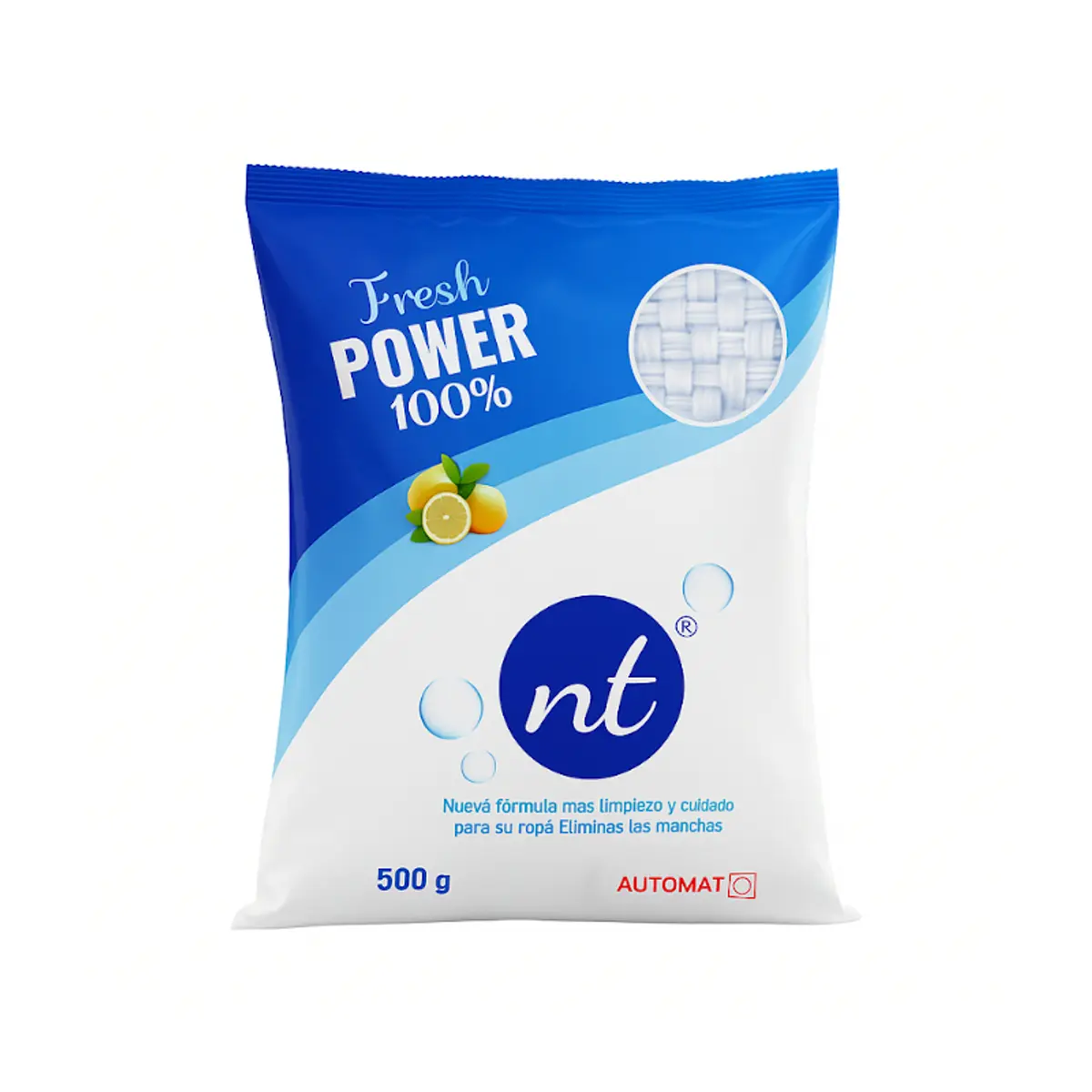 Detergente en polvo con aroma a limón, 500 g, Nt