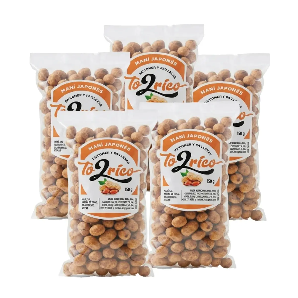 Maní japonés (5 x 130 g) To2rico