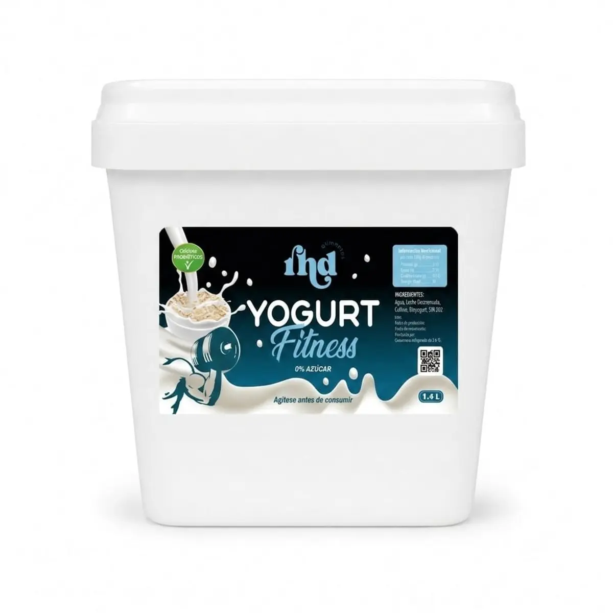 Yogurt de coágulo probiótico Fitness, 1,4 L, RHD