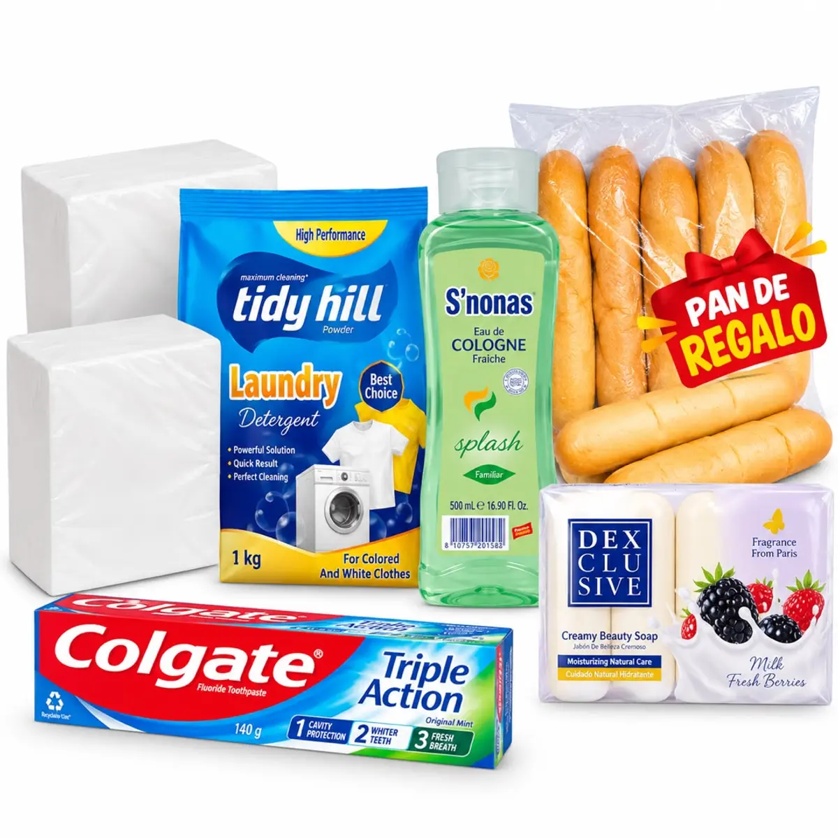 Combo higiene familiar + bolsa de pan de regalo
