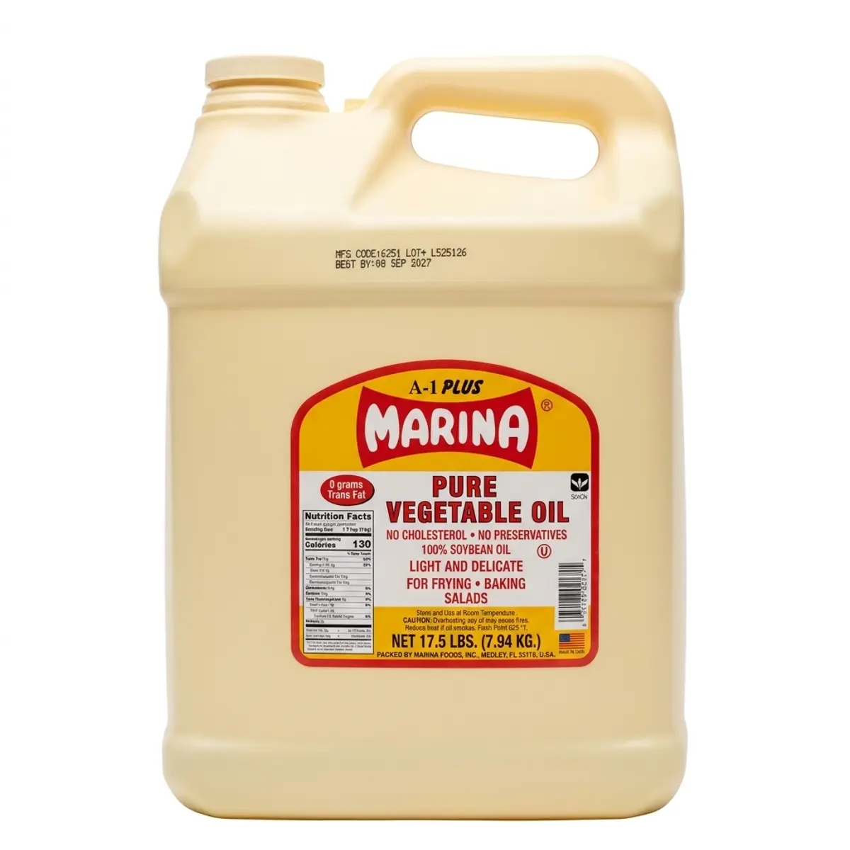 Aceite vegetal, 8,63 lt, Marina