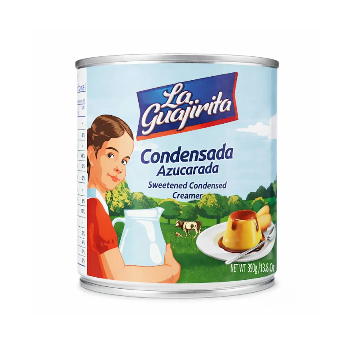 Leche condensada azucarada, 390 g, La Guajirita 