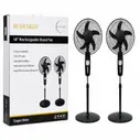 Ventiladores recargables, Negros 16" (2 unidades)