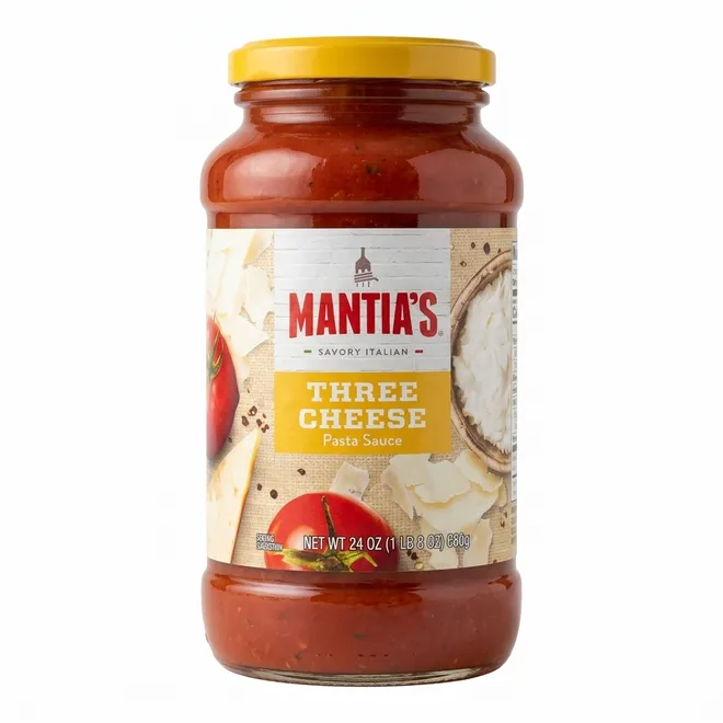 Pasta de tomate con 3 quesos, 680 g, Mantias