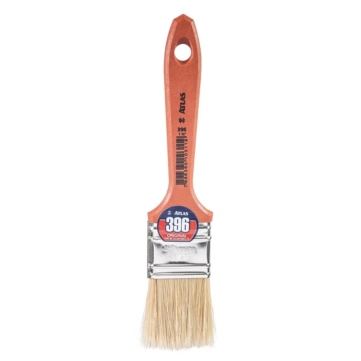Brocha económica de cerdas naturales espesor simple, 1 1/2", Atlas