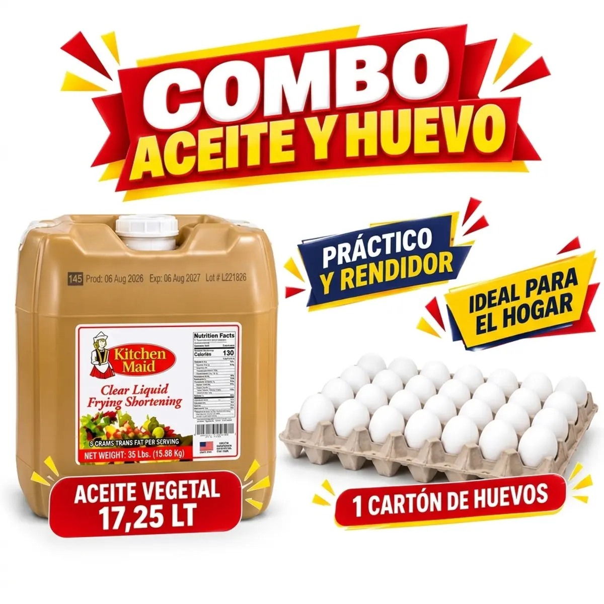 Combo # 23 "Aceite y huevo"