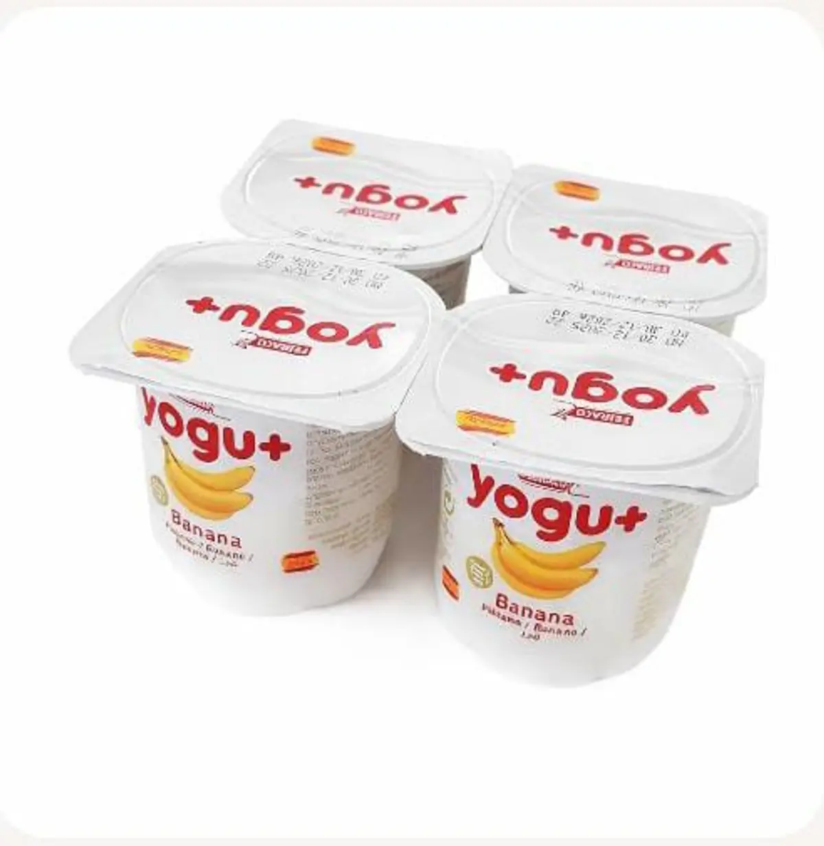 Pack de yogurt pasteurizado sabor plátano (4 X 125 g) Yogu+