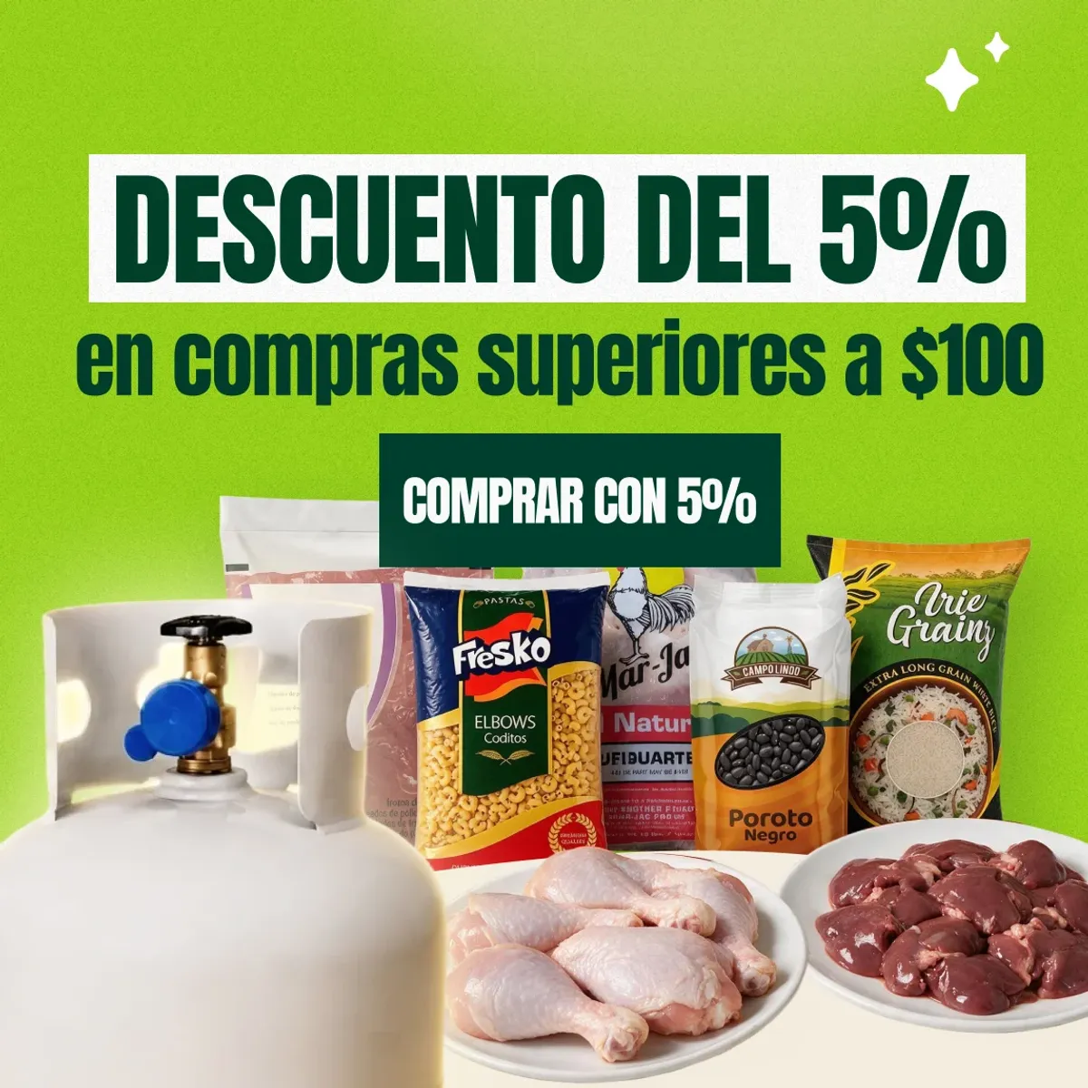 5% de descuento en compras de 100