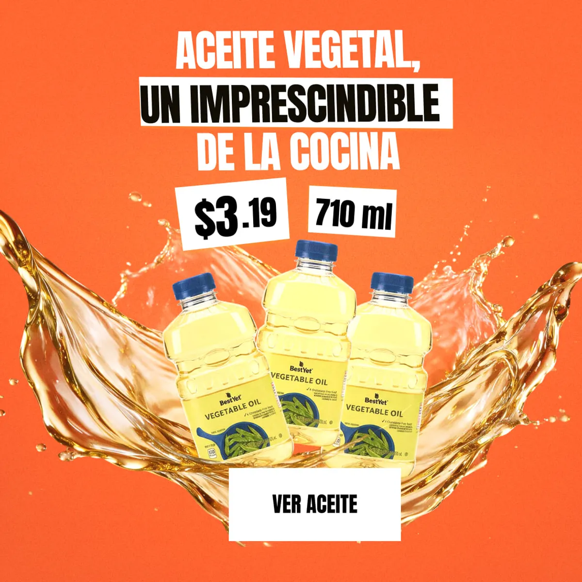 Aceite en varios formatos a la venta
