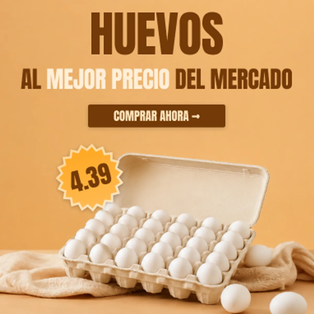 Huevos a la venta en Tuambia