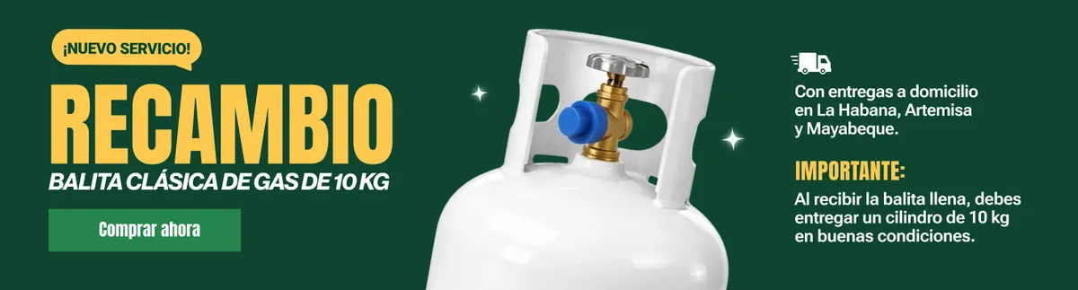 Recambio de Balita de gas licuado en venta en Tuambia