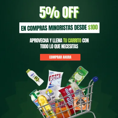 5% de descuento en compras de 100 o más