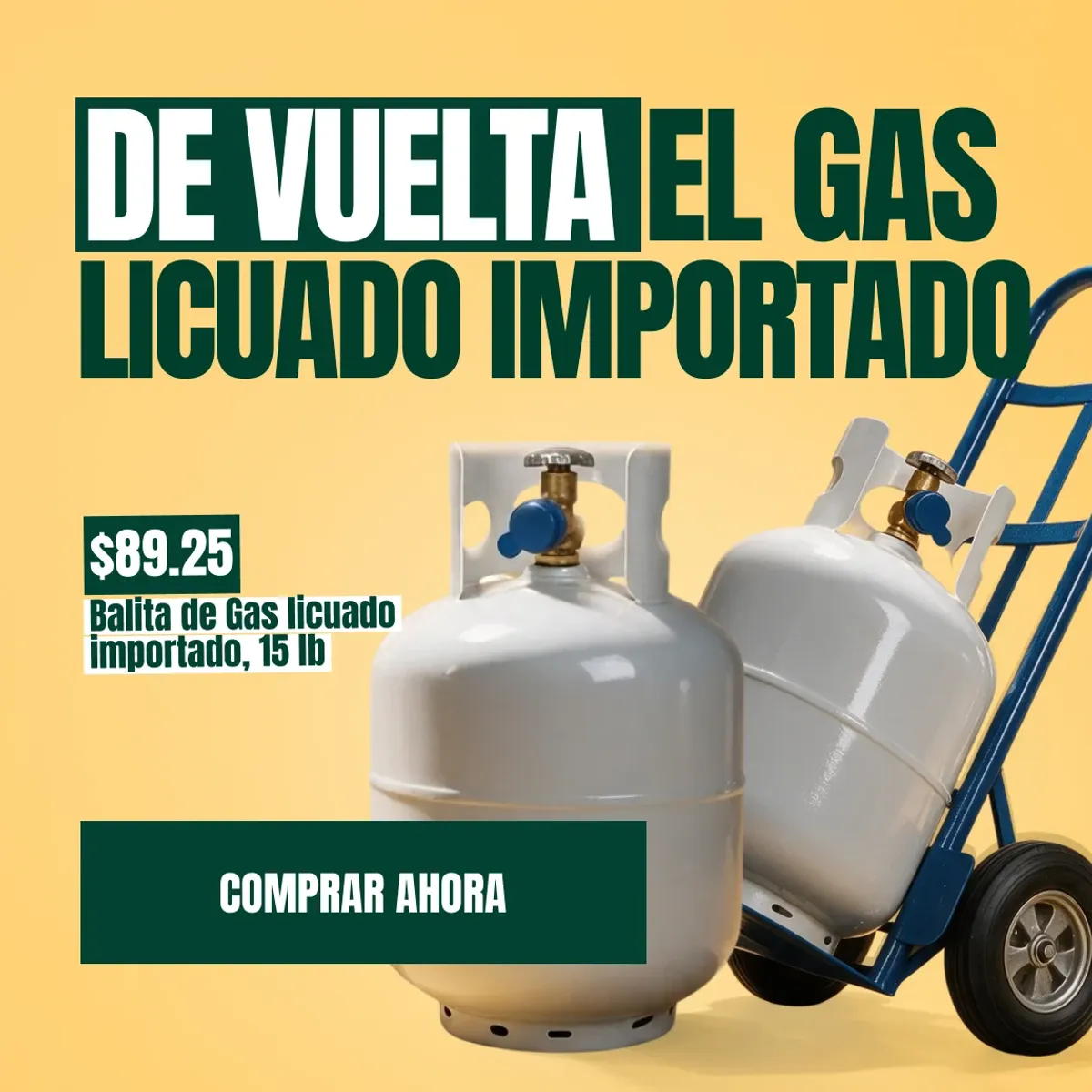 Balita de gas licuado importado en venta en Tuambia