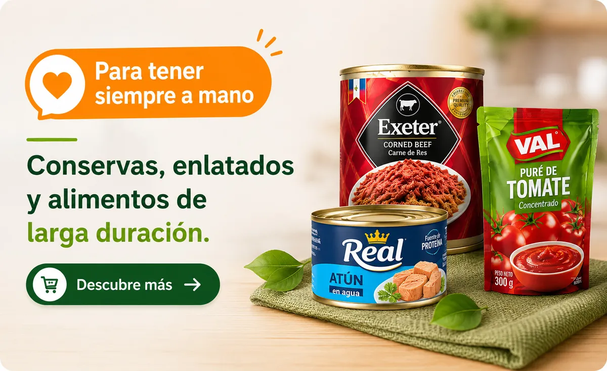 Productos de fácil conservación: enlatados y conservas