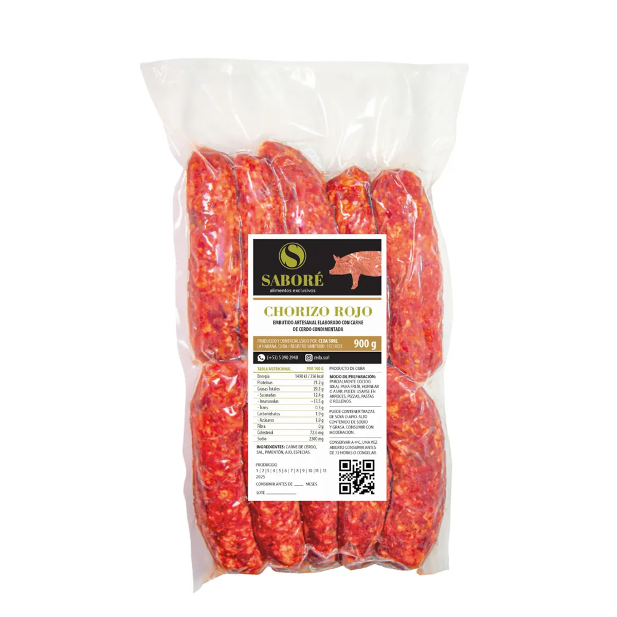 Chorizo rojo, 900 g, Saboré