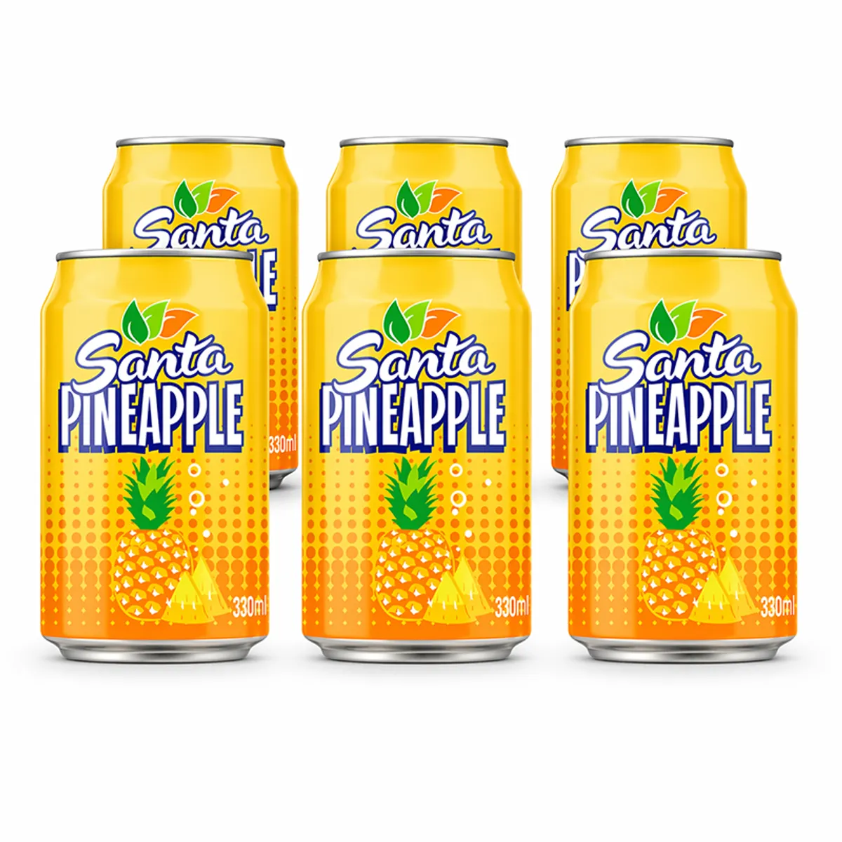 Six de refresco de piña (6 x 330ml) Santa