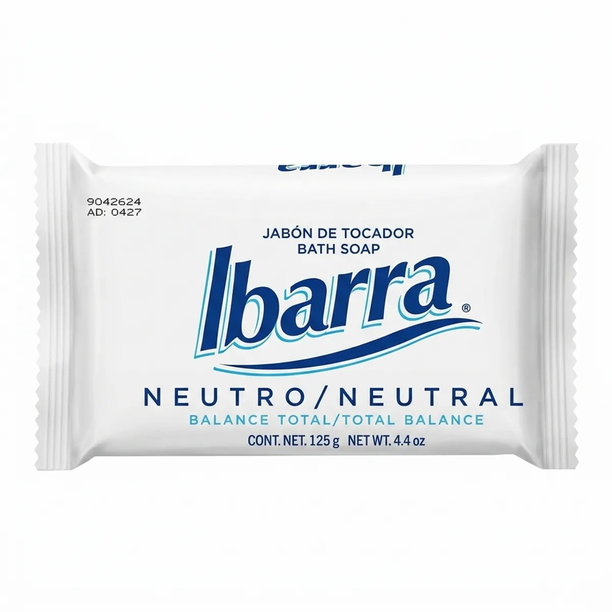 Jabón de tocador, Neutro, 125 g, Ibarra