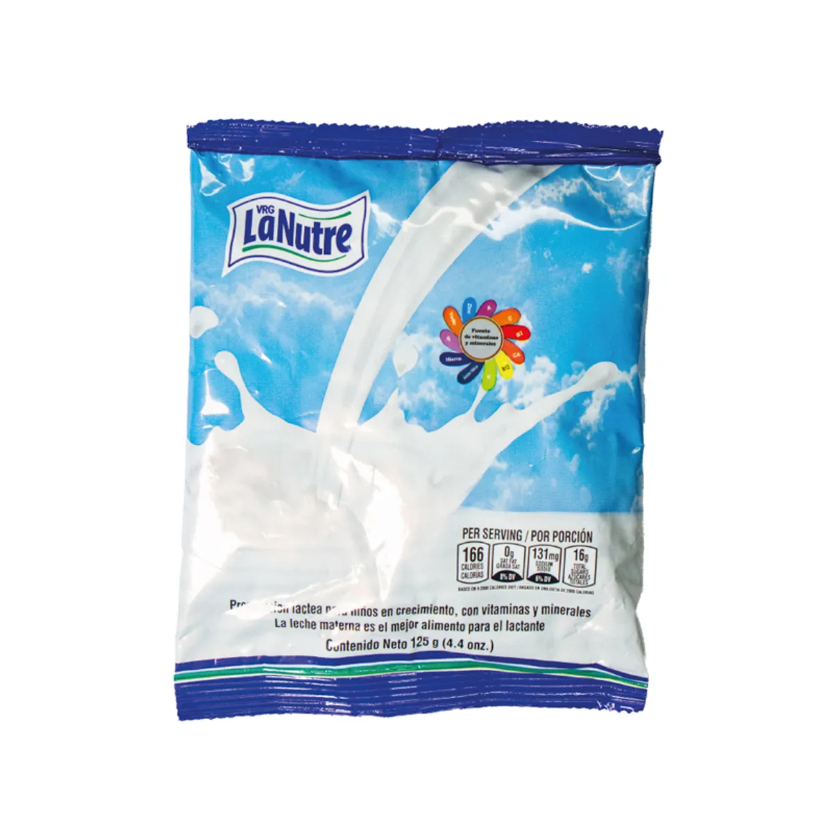 Cereal lacteado fortificado, sabor natural, 125 g, LaNutre