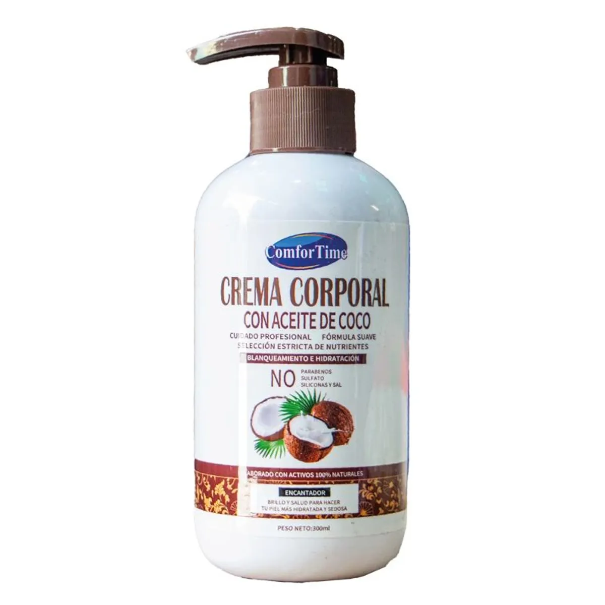 Crema corporal de coco, 300 ml, Confortime