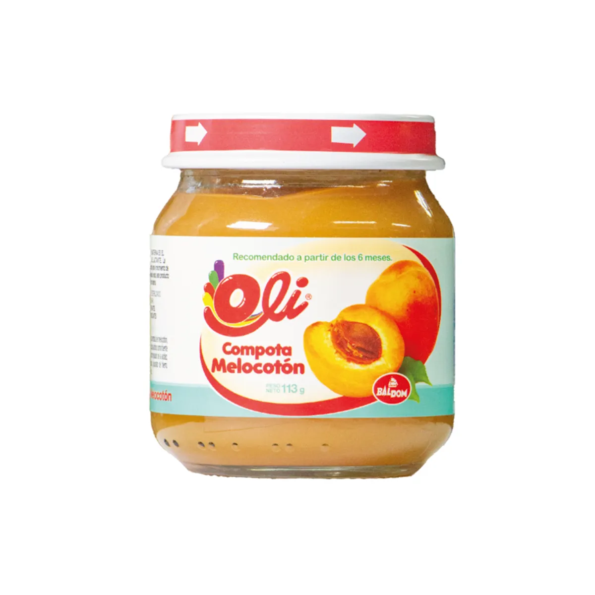 Compota de melocotón, 113 g, Oli