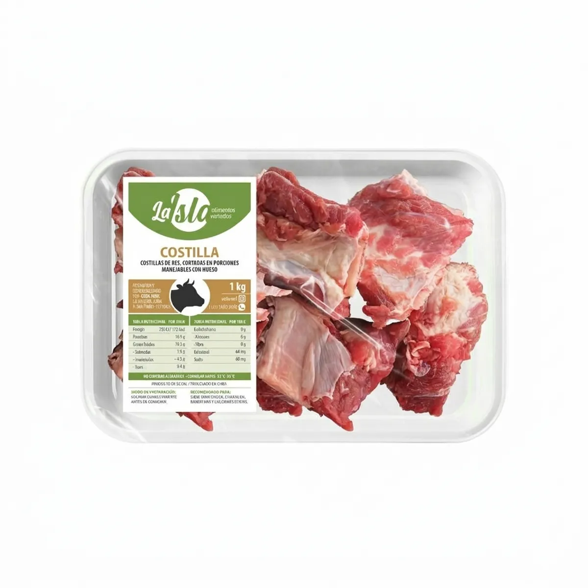 Costilla de Res, 1 kg, La Isla
