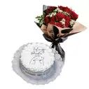 Súper ramo de rosas + Cake personalizado