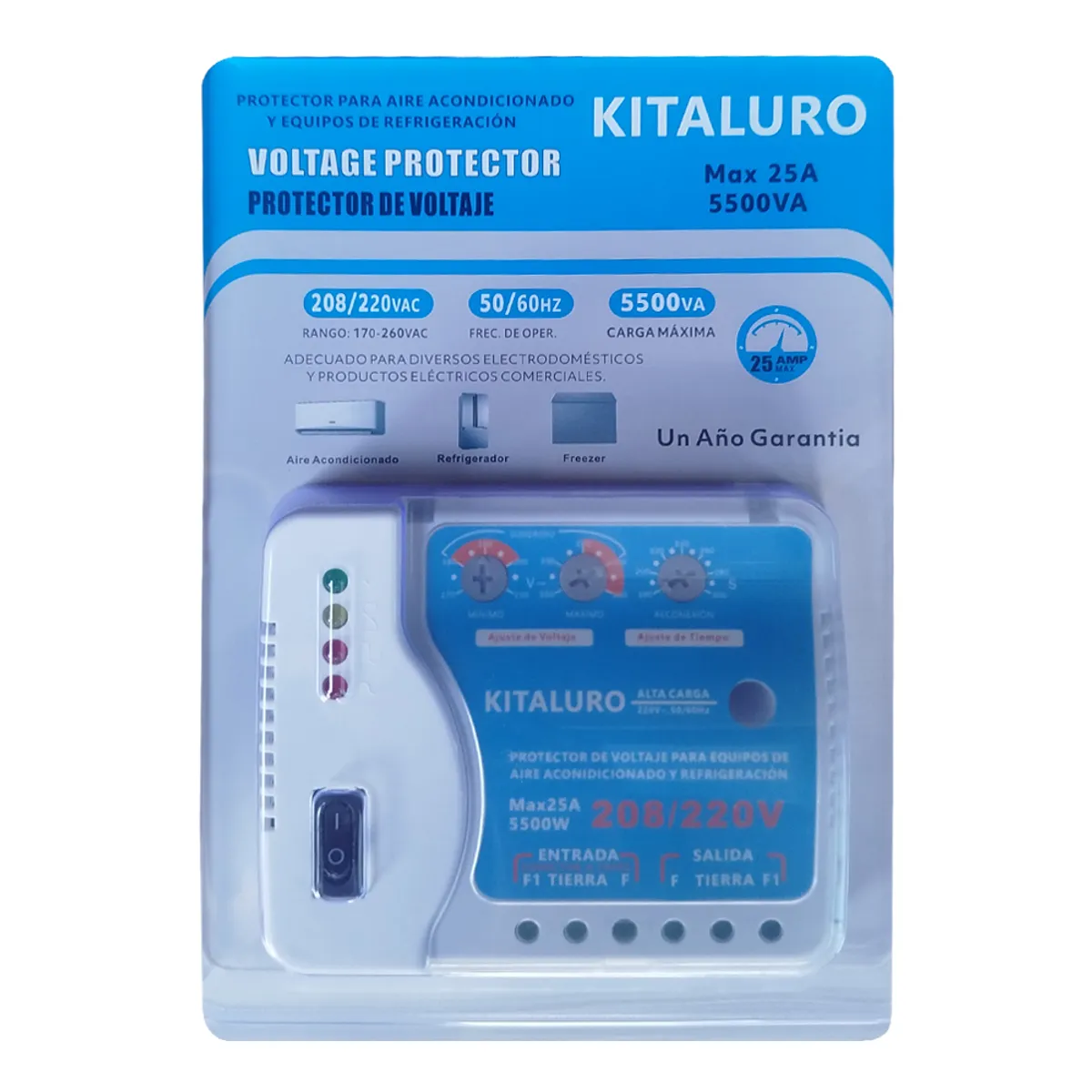 Protector de línea de 220 V / 25 Ah, Kitaluro