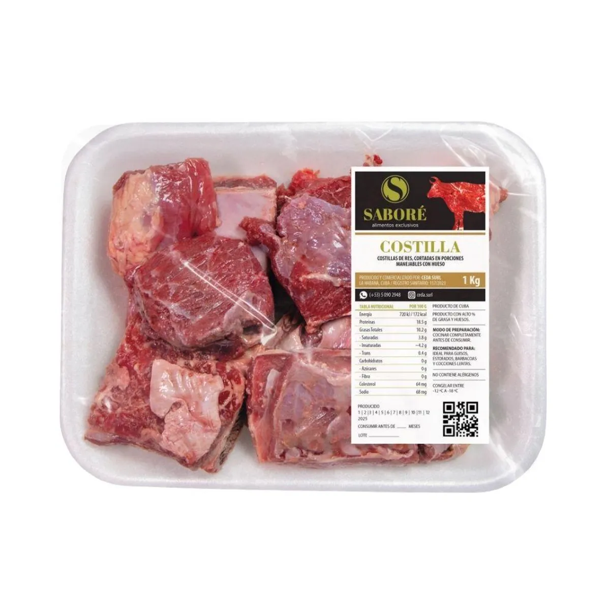 Costillas de res, 1 kg, Saboré