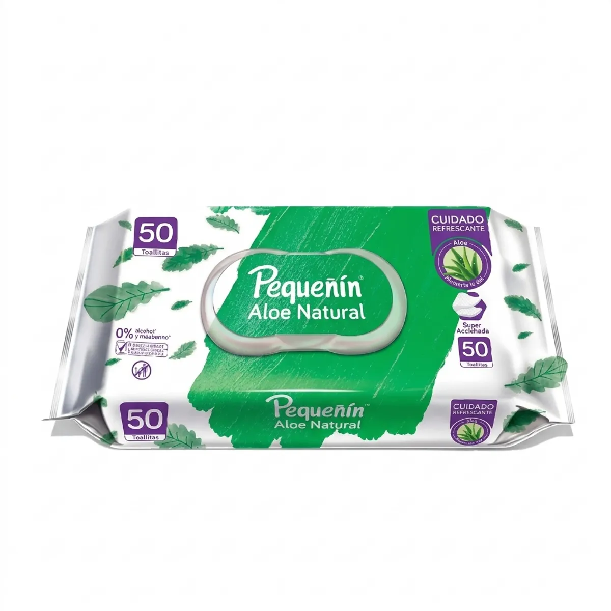 Toallitas húmedas con aloe, 50 u, Pequeñín