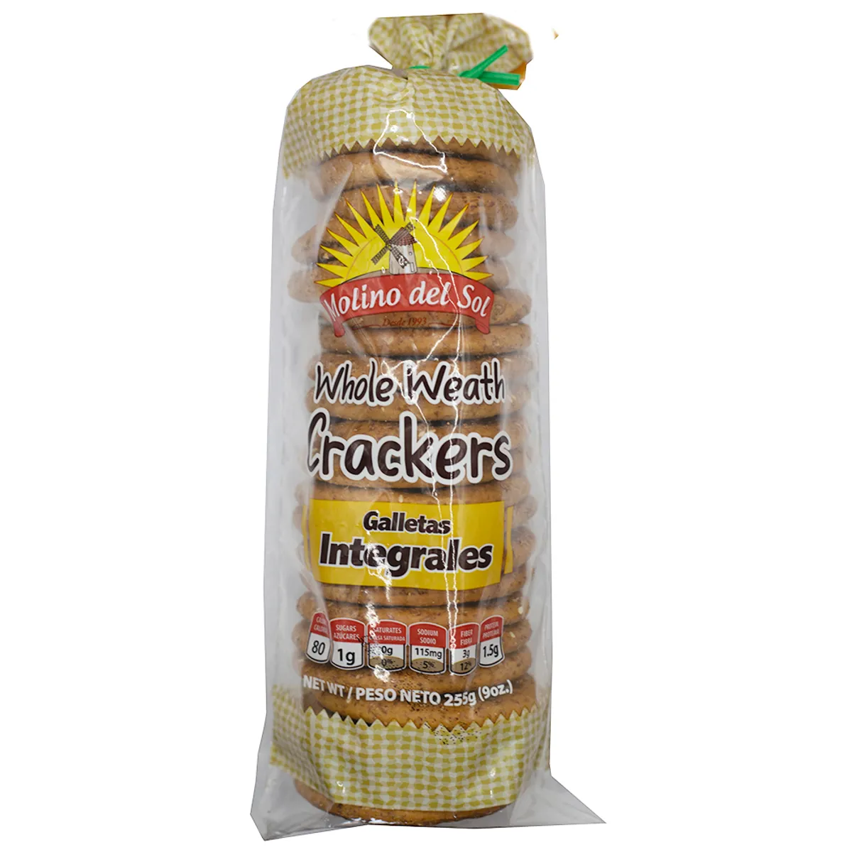 Galletas integrales, 255 g, Molino de Sol