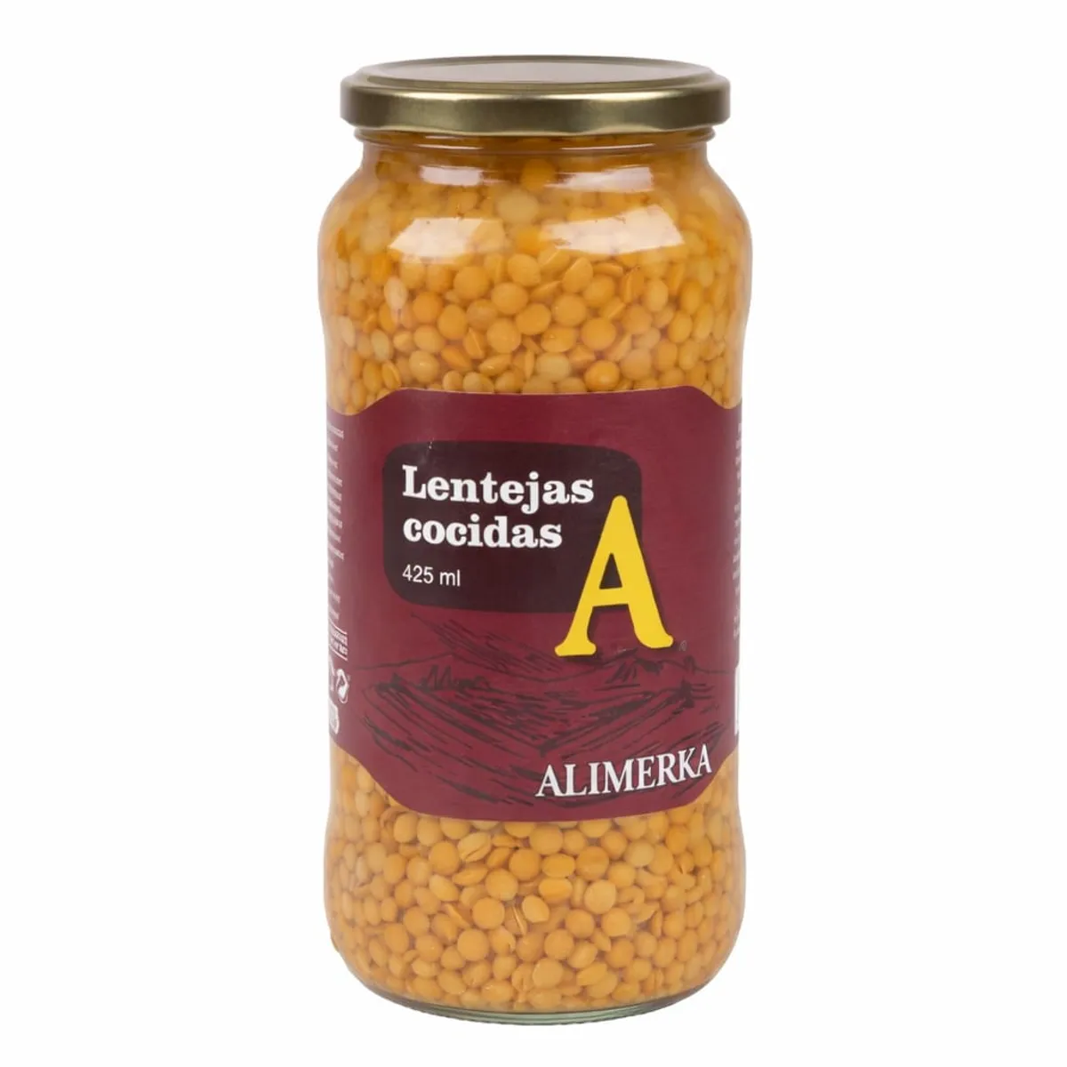 Lenteja cocida, 570 g, Alimerka