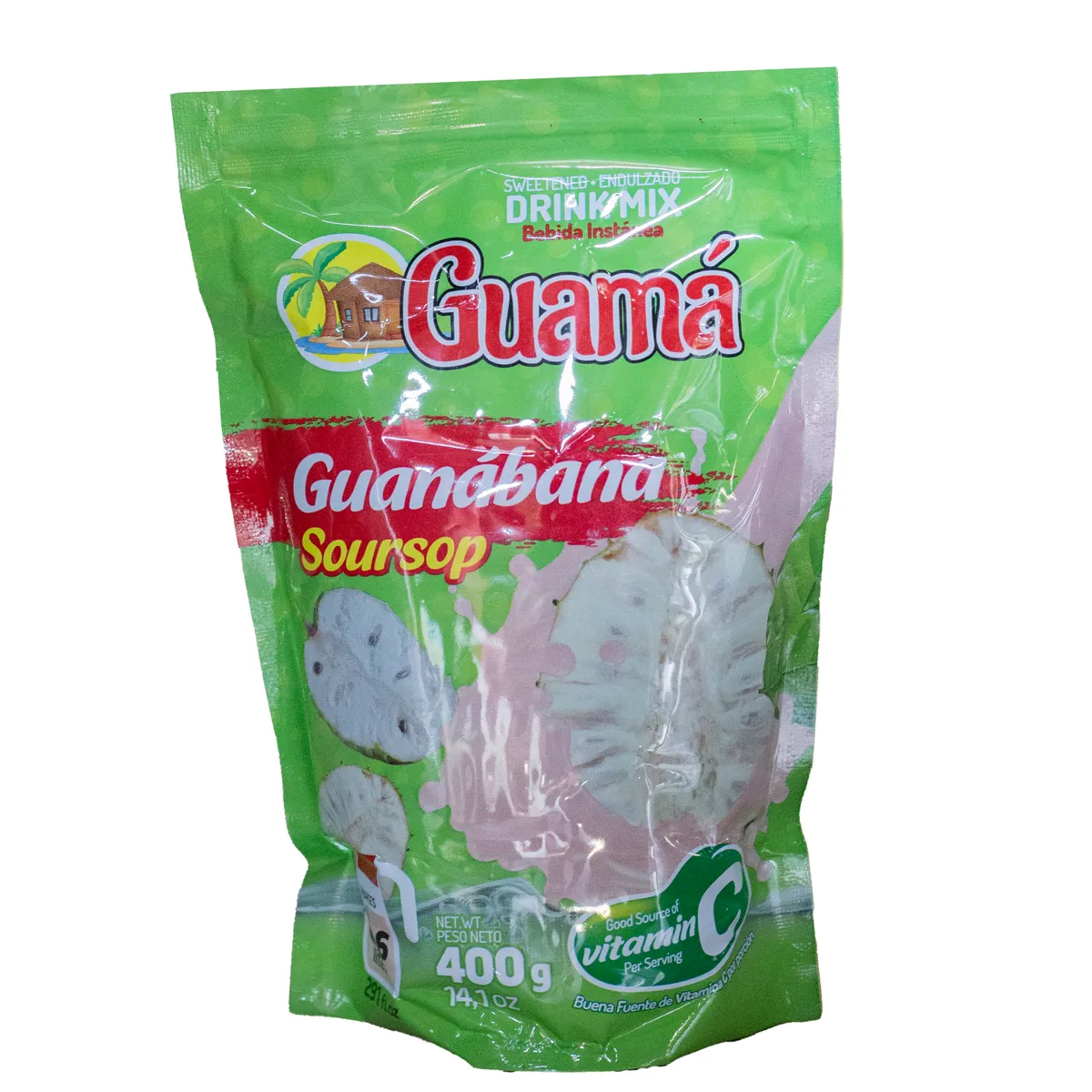 Refresco instantáneo de guanábana, 400 g, Guamá