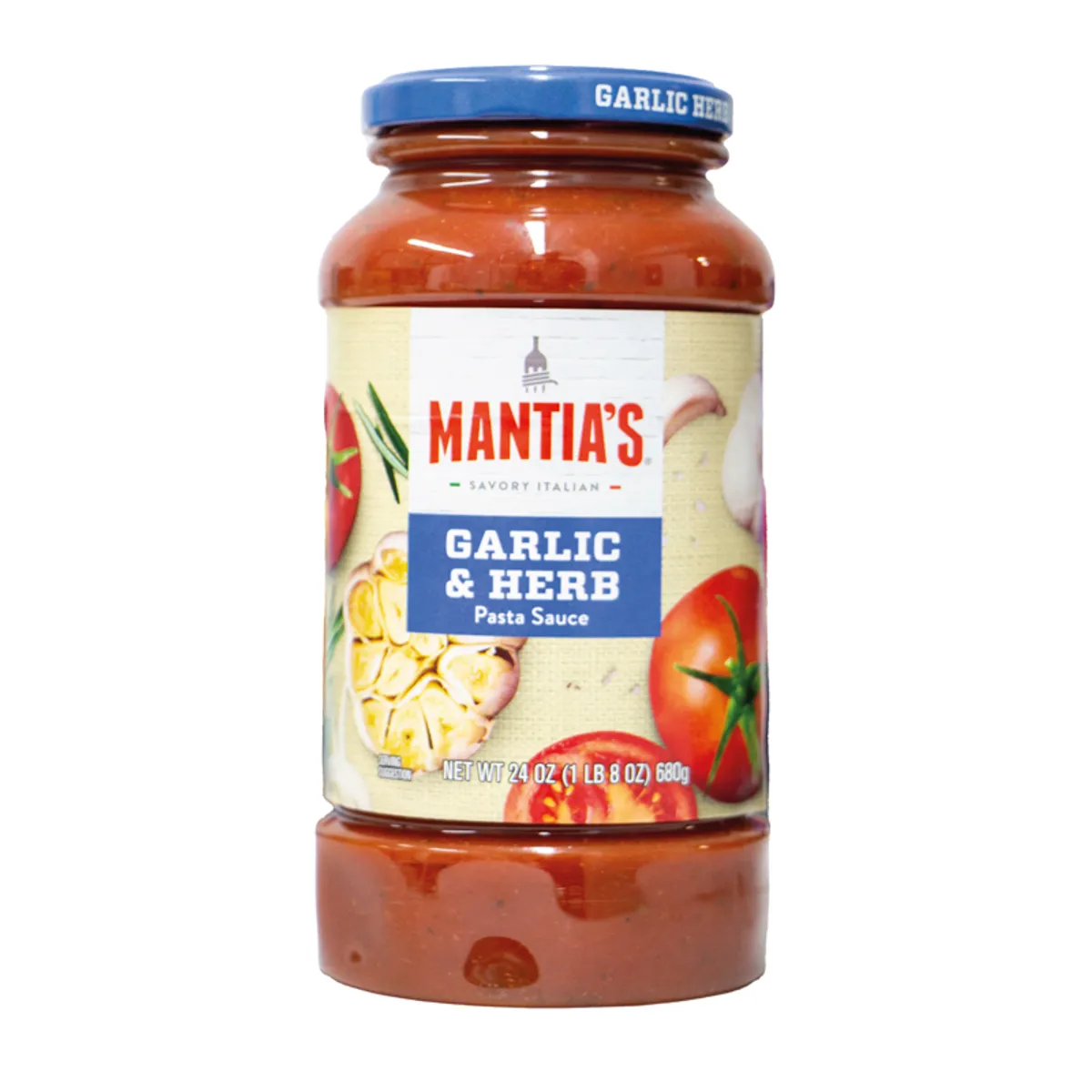 Pasta de tomate con finas hierbas y ajo, 680 g, Mantias 