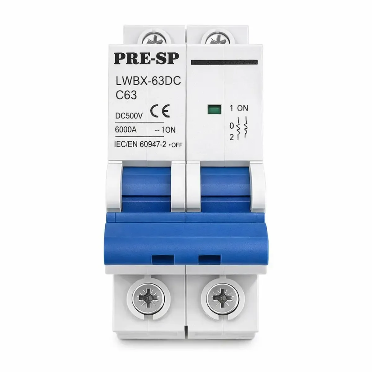 Breaker de 2 polos de corriente directa (DC) de 63 Ah, PRE-SP