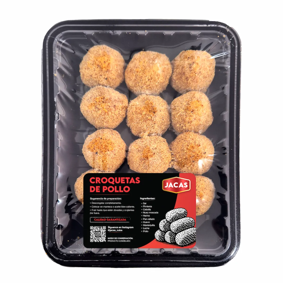 Croquetas de pollo, 12 u, Jacas